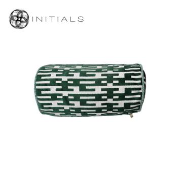 Cushion Roll Teze Geo Moss Green