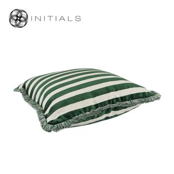 Cushion Teze Stripe Moss Green