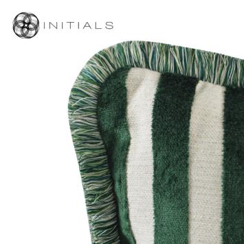 Cushion Teze Stripe Moss Green