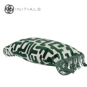 Cushion Teze Path Moss Green