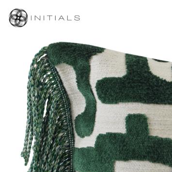 Cushion Teze Path Moss Green