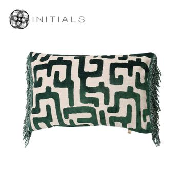 Cushion Teze Path Moss Green