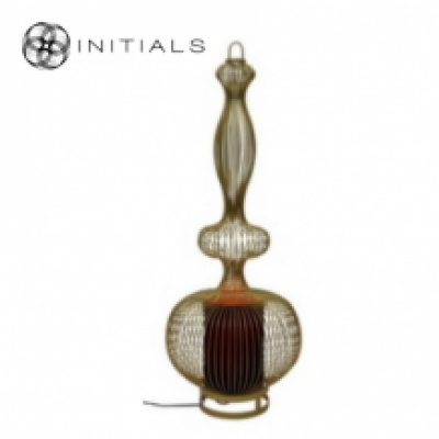 Floor Lamp  Bold Iron Wire Gold