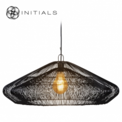 Hanging Lamp Worker Iron Wire Black