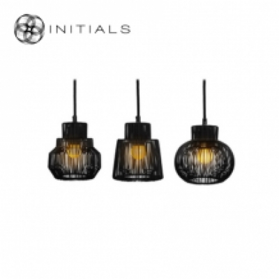 S3 -Hanging Lamp Throne Iron Wire Black