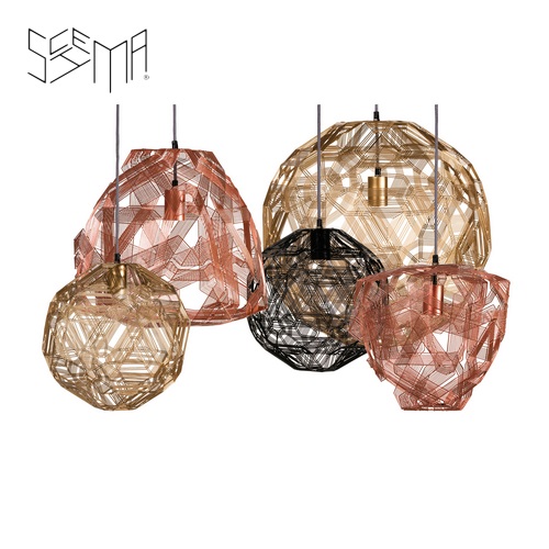 Hanging Lamp Zattelite Iron Wire Black