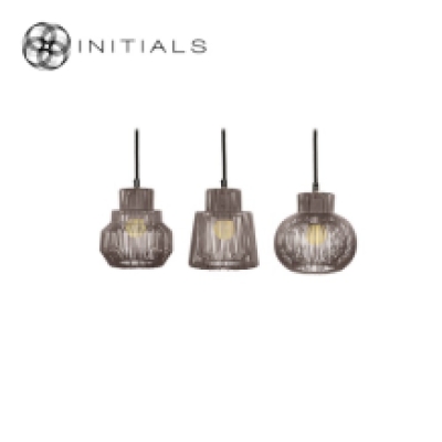 S3 -Hanging Lamp Throne Iron Wire Metallic Brown