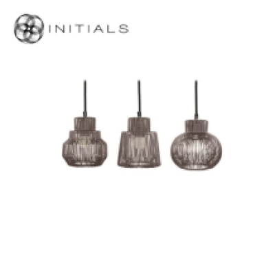 S3 -Hanging Lamp Throne Iron Wire Metallic Brown