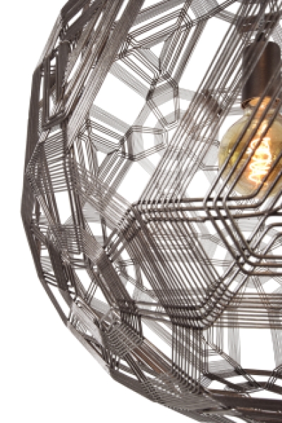 Hanging Lamp Zattelite Iron Wire Metallic Brown