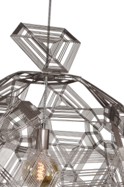 Hanging Lamp Zattelite Iron Wire Metallic Brown