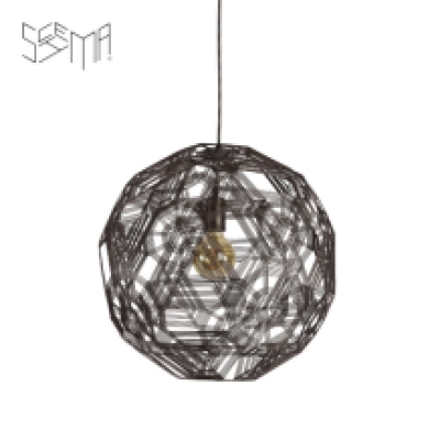 Hanging Lamp Zattelite Iron Wire Metallic Brown