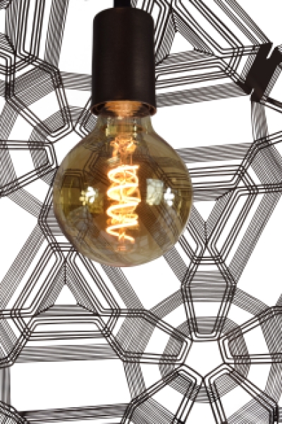 Hanging Lamp Zattelite Iron Wire Metallic Brown