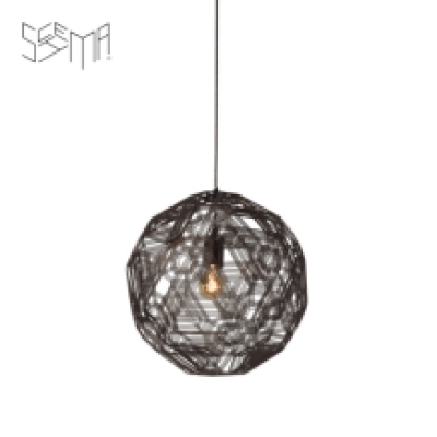 Hanging Lamp Zattelite Iron Wire Metallic Brown