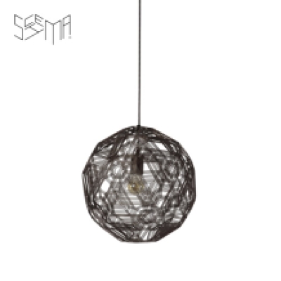 Hanging Lamp Zattelite Iron Wire Metallic Brown
