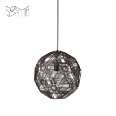 Hanging Lamp Zattelite Iron Wire Metallic Brown