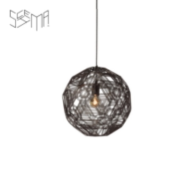 Hanging Lamp Zattelite Iron Wire Metallic Brown