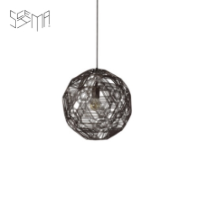 Hanging Lamp Zattelite Iron Wire Metallic Brown