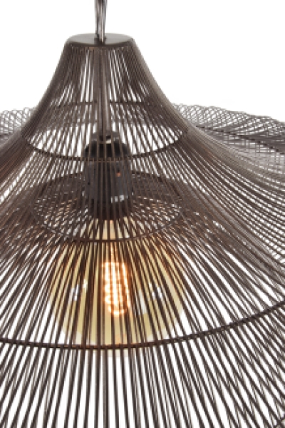 Hanging Lamp Ufo Iron Wire Metallic Brown