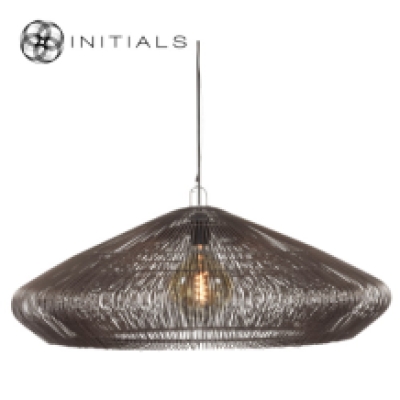Hanging Lamp Worker Iron Wire Metallic Brown