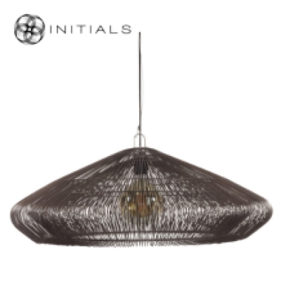 Hanging Lamp Worker Iron Wire Metallic Brown