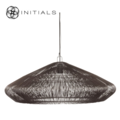 Hanging Lamp Worker Iron Wire Metallic Brown