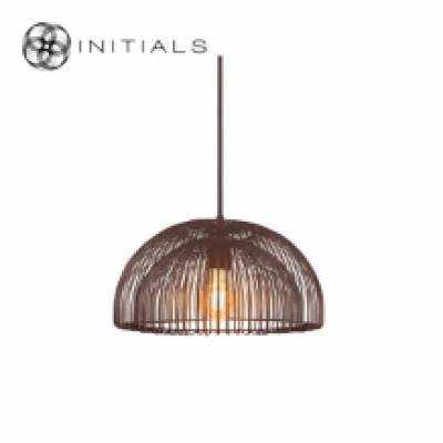 Hanging Lamp Small Dome Iron Wire Metallic Brown