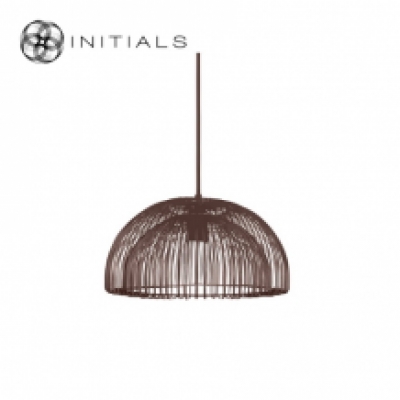 Hanging Lamp Small Dome Iron Wire Metallic Brown