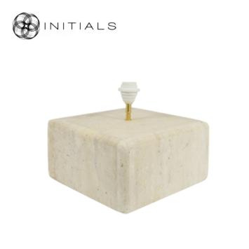 Table Lamp Base Herra Travertin Square