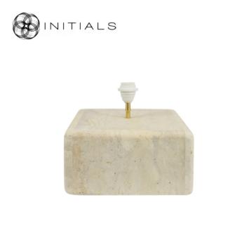 Table Lamp Base Herra Travertin Square