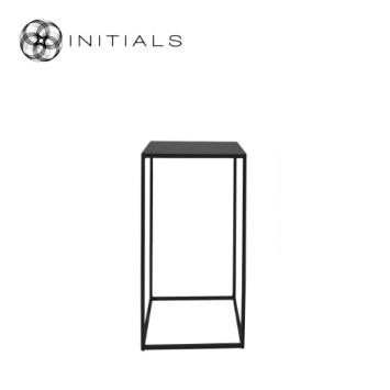 Flower Stand Metal Black Square