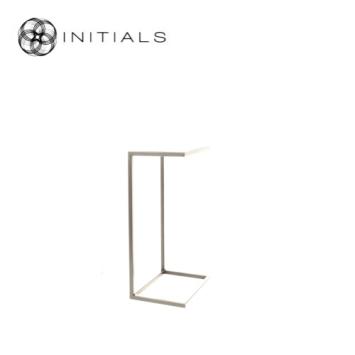 Bench Table Metal Ivory Rectangular