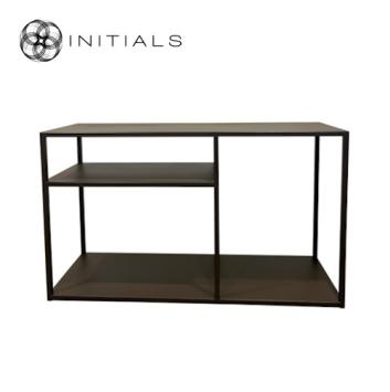 Storage Table Play Metal Metallic Brown