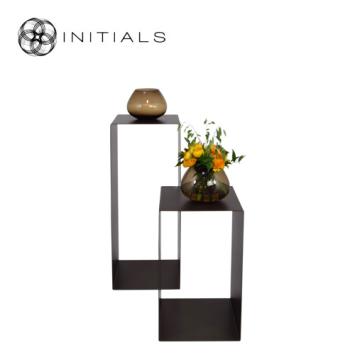 Flower Stand Metal Anodic Brown Square