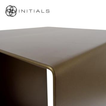 Flower Stand Metal Anodic Brown Square