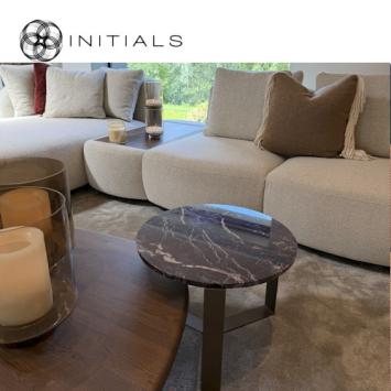 Tri leg Table Metal Metallic Brown Marble Rosso
