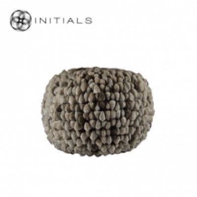 Poof Pebble Sand Taupe Round
