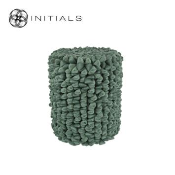 Poof Pebble Olive Green Cylinder