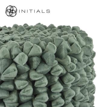 Poof Pebble Olive Green Cylinder