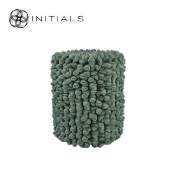Poof Pebble Olive Green Cylinder