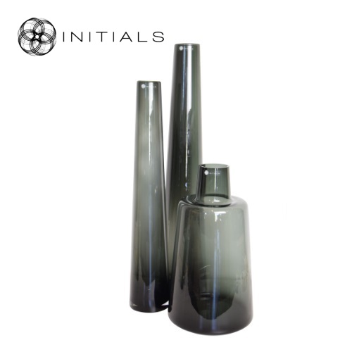 Vase Bottle Smoke Glass Middle