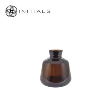 Vase Bottle Amber Brown Glass Low