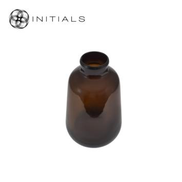 Vase Bottle Amber Brown Glass Medium