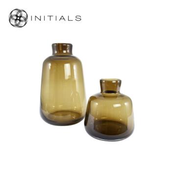 Vase Bottle Topaz Glass Medium