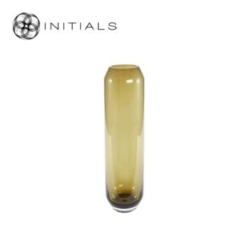 Vase Hexagon Topaz Glass Middle