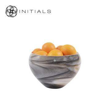 Vase Royal Black Brown Marble Glass