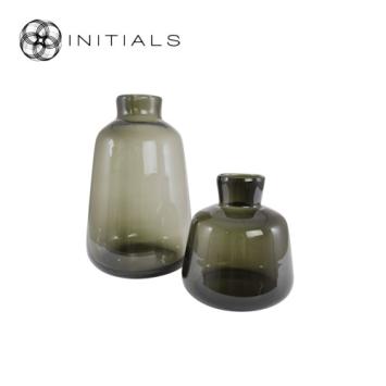 Vase Bottle Smoke Glass Medium
