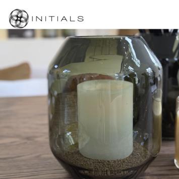 Vase Hexagon Smoke Glass