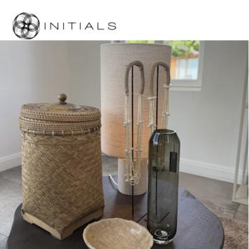 Vase Hexagon Smoke Glass High