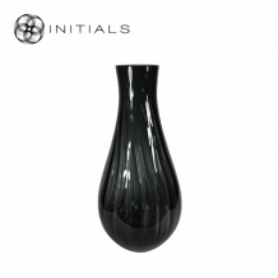 Vase Bellied Smoke Glass