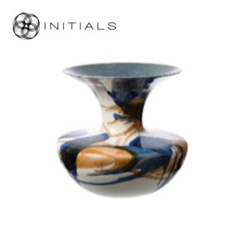 Vase Azure Swirl Ceramic